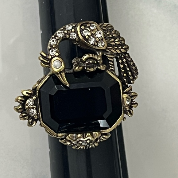 Heidi Daus “Magnificent Messenger” Crane Swarovski Crystals size 10 ring - Picture 12 of 12